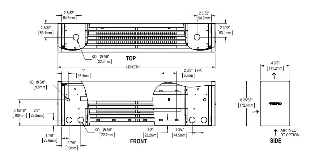 STELPRO ALUX4 Aluminum Architectural Baseboard fig 1