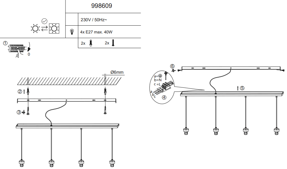 LeuchtenDirekt 998609 PASQUAL Ceiling Light - fiG 1