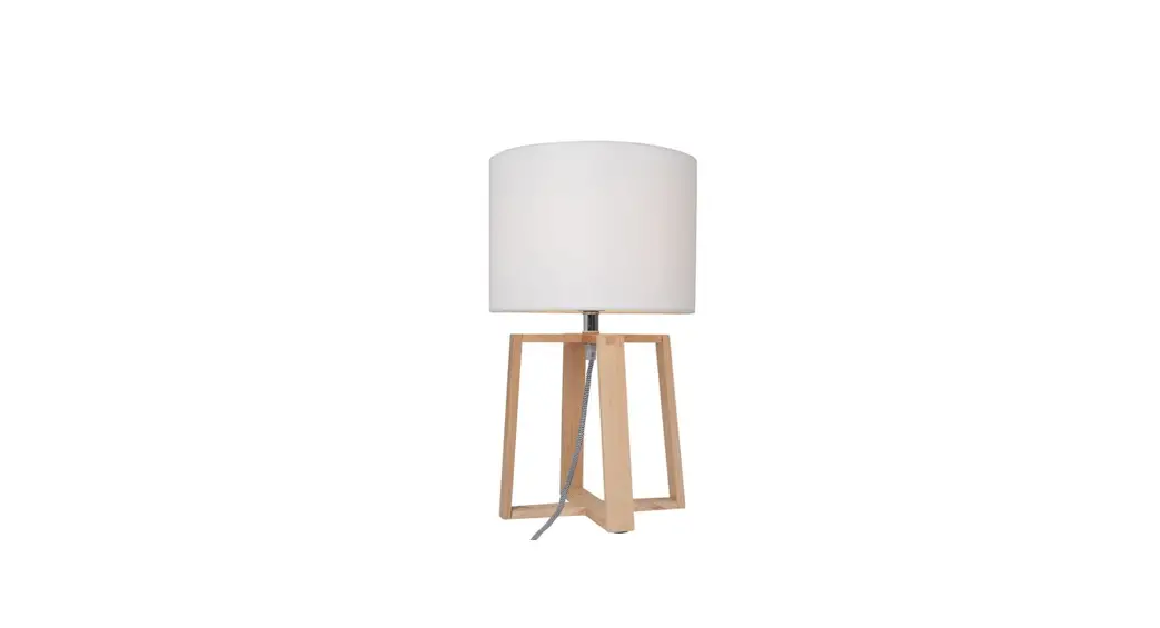 Lucci Decor 280068 Copenhagen Small Table Lamp In Teak Instruction Manual