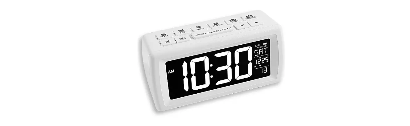 Azutta Digital Alarm Clock Radio: 7-display Colors And 5-brightness Levels User Manual