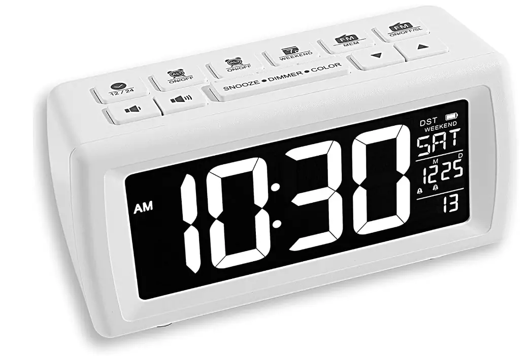AZUTTA-Digital-Alarm-Clock-Radio-7-Display-Colors-and-5-Brightness-Levels
