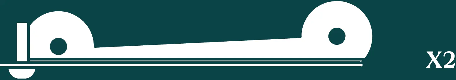 plank KEATS Elegant Brass Letter Plate 16