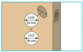 Kwikset Kevo Smart Locks - Prepare the door and check dimensions A