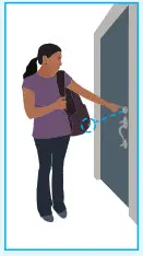 Normal use lock and unlock the door