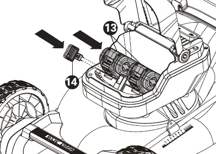 WORX WG748E Battery-Powered Lawn Mower 12