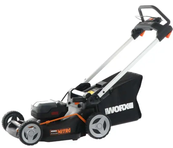 WORX WG748E Battery-Powered Lawn Mower produc