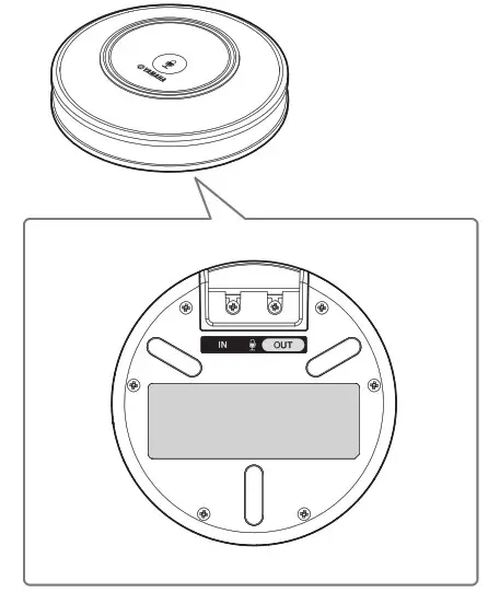 YAMAHA YVC-1000 Extension Microphone - Location of name plate