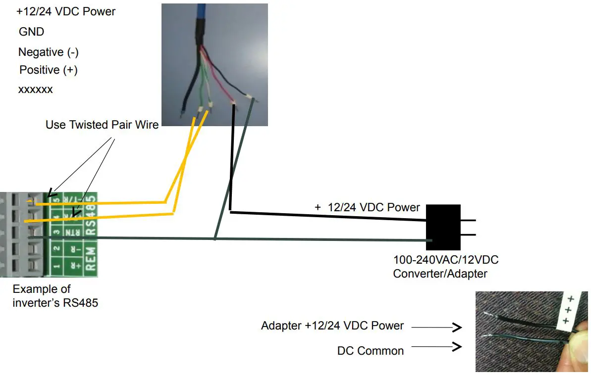itsensor SM1-485 Pro Digital Solar Meter with External Temperature Probe Input User Manual - New SM1-485 PRO sensor connection diagram