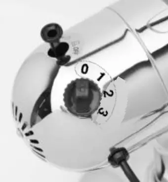 Goldair GCDF190 30cm Matte Black Desk Fan - Fan control switch