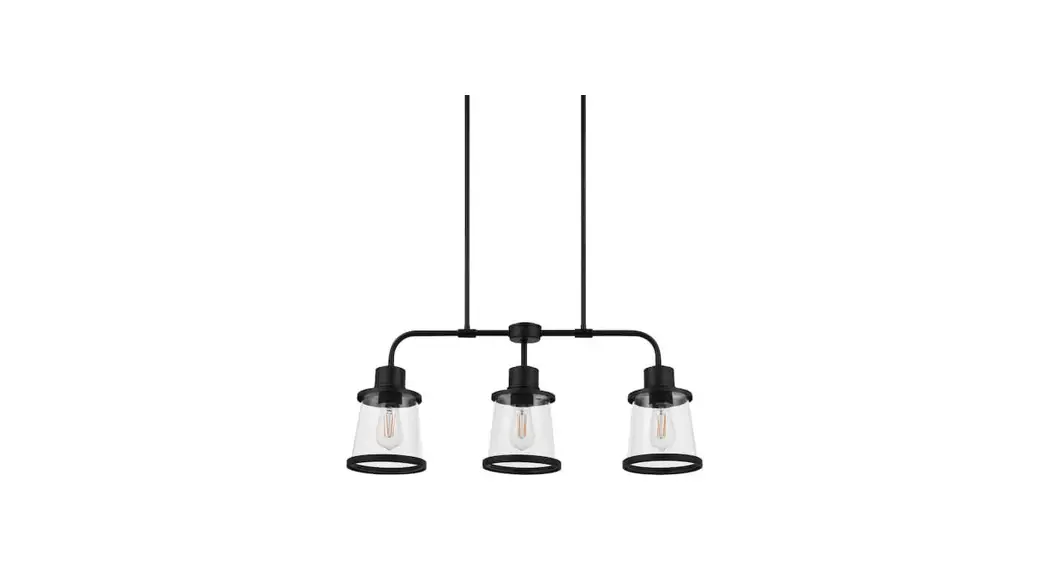 Hampton Bay 65133 Rigby 3-light Matte Black Linear Dining Room Chandelier User Guide