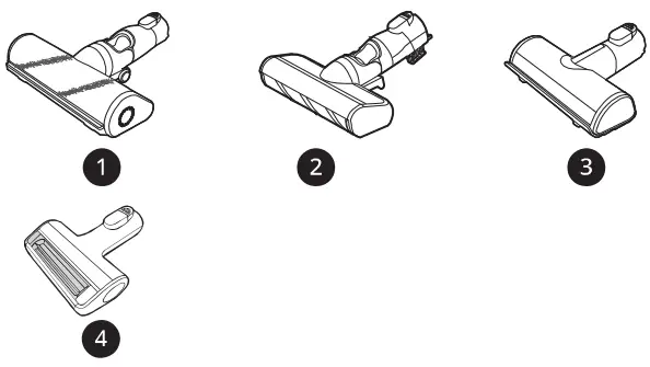 LG A913BM CordZero A9 Cordless Stick Vacuum Cleaner - Nozzles