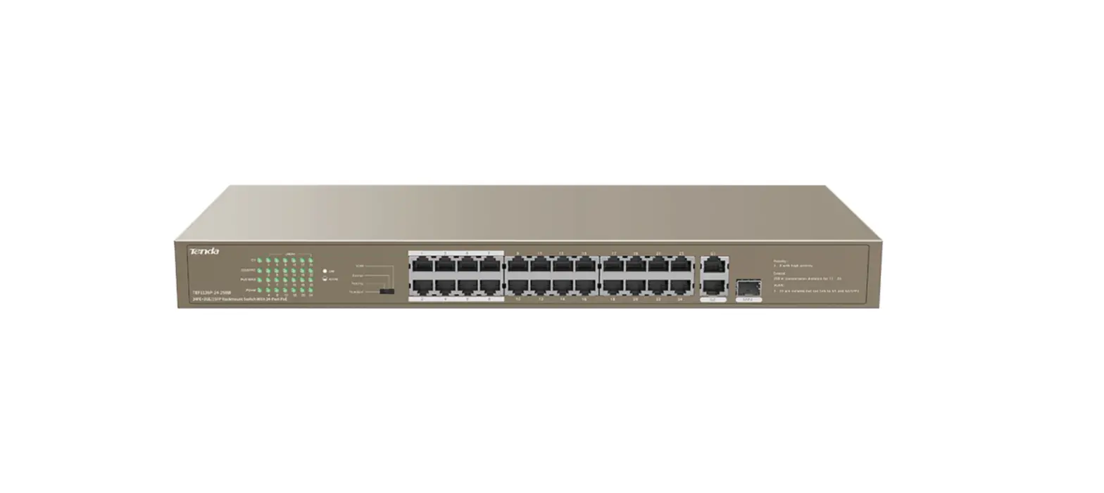 Tenda Tef1118p-1-150w, Tef1126p-24-250w Poe Switch Installation Guide