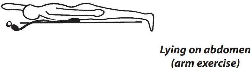 chattanooga Stabilizer Pressure Biofeedback - Lying on abdomen