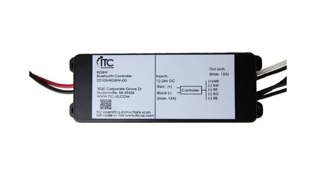 Itc 22105-rgbw-xx Bluetooth Controller Instruction Manual