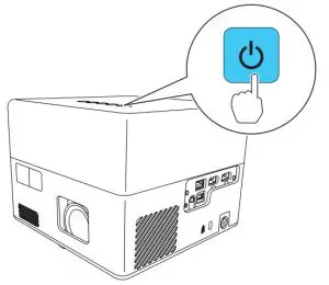 FIG 6 Turn on your projector