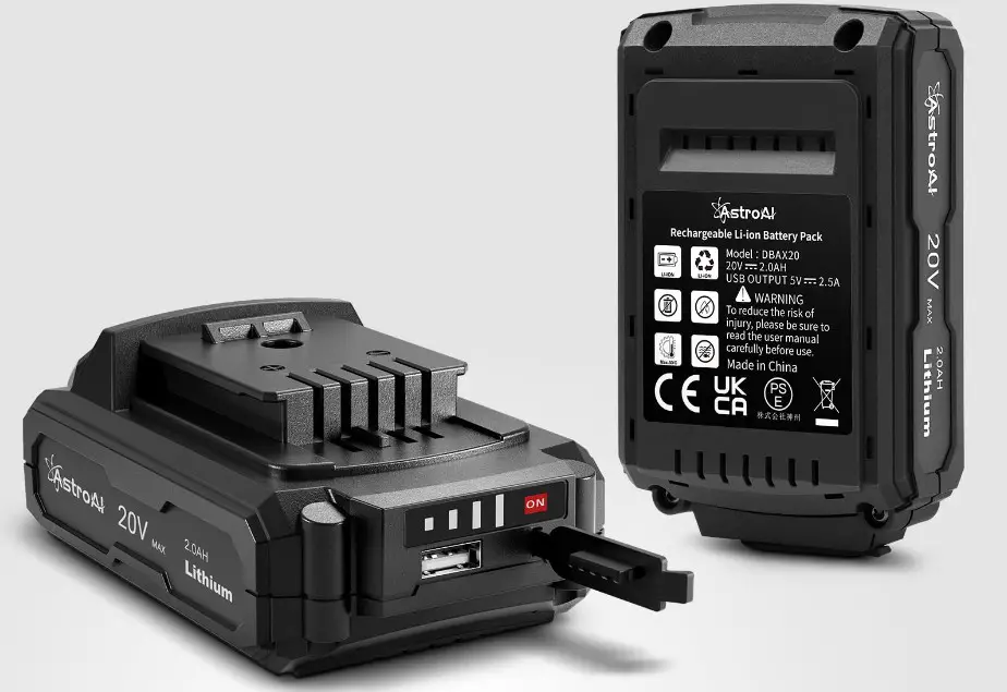 Astroai Dbax20 Rechargeable Li-ion Battery Pack User Manual Astroai Dbax20 Rechargeable Li-ion Battery Pack User Manual