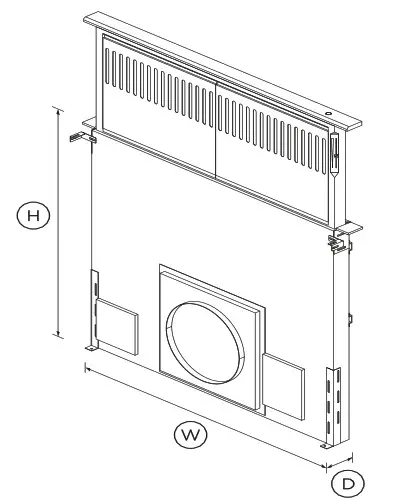 FISHER PAYKEL HD36 36 Inch Downdraft Range Hood Telescopic - DIMENSIONS