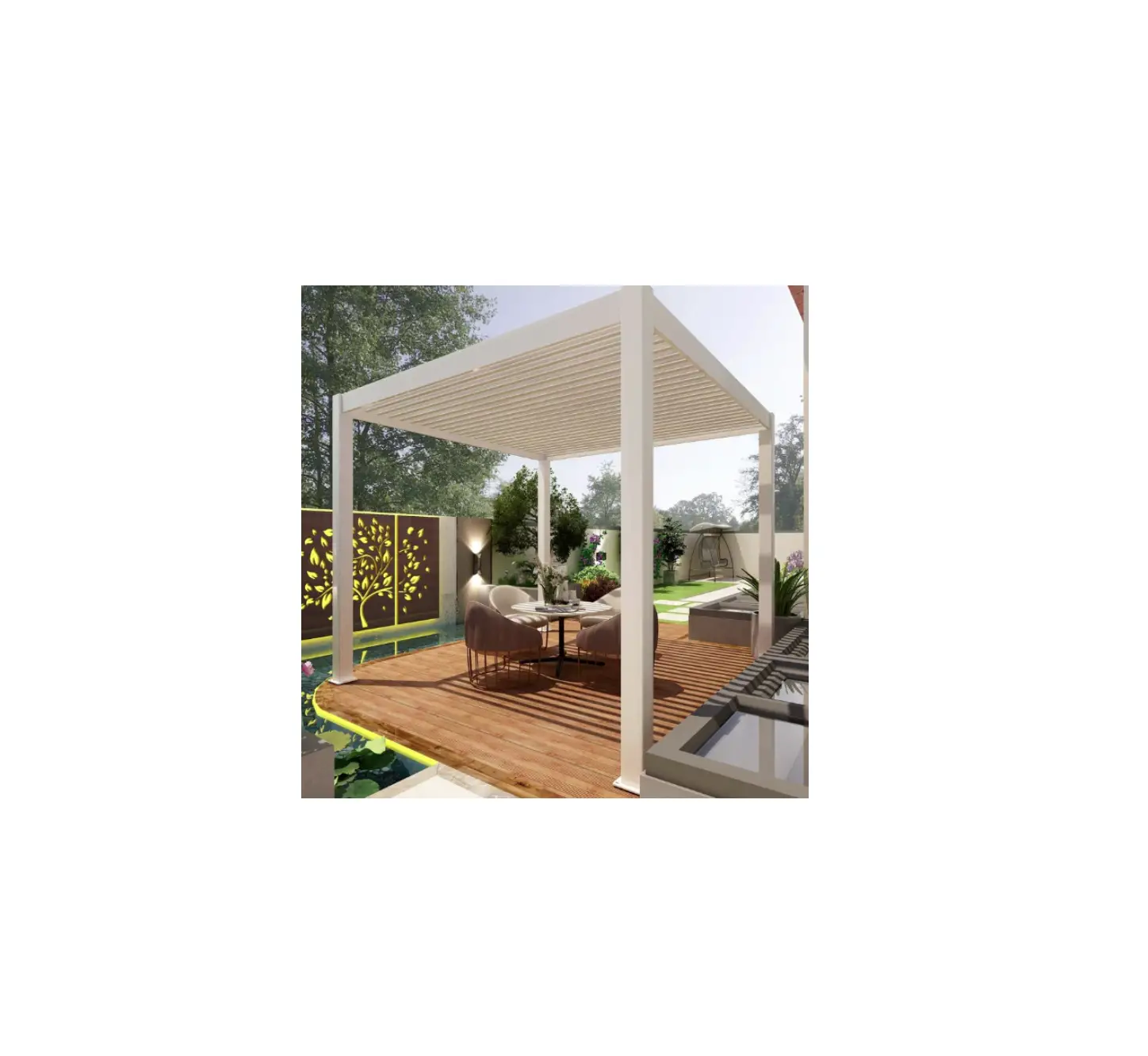 Bon Pergola 13' X 13' Villa Pergola - Motorization & Lighting Included User Manual