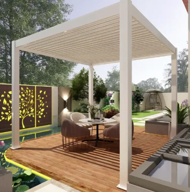 13' x 13' Villa Pergola - Motorization & Lighting included