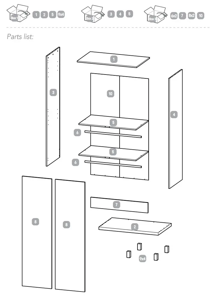 Silver Cross Greenwich Wardrobe - Figure 1