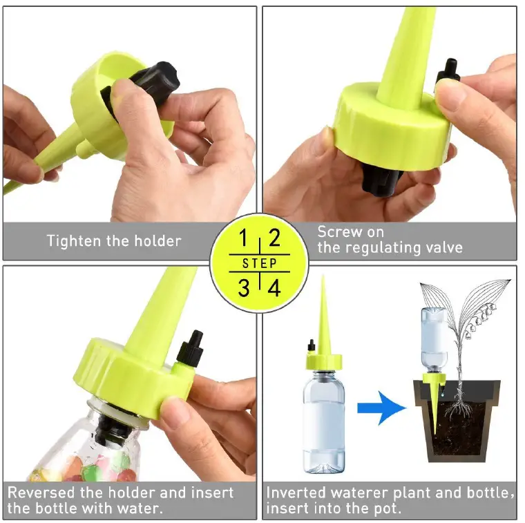 Unbranded B07SHSH56R Automatic Plant Drip Irrigation System Adjustable Automatic Watering Spikes