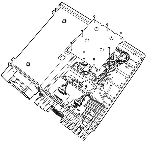 ICOM IC-FR3100 VHF Radio Repeater Instruction Manual - Remove 8 screws