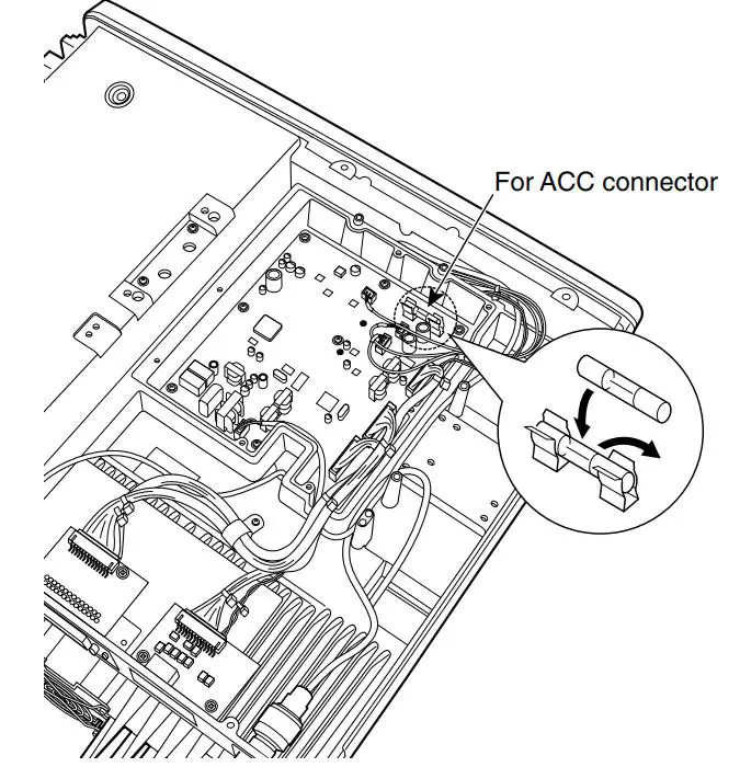 ICOM IC-FR3100 VHF Radio Repeater Instruction Manual - Replace the circuitry fuse