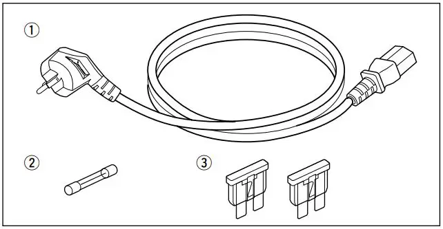 ICOM IC-FR3100 VHF Radio Repeater Instruction Manual - SUPPLIED ACCESSORIES