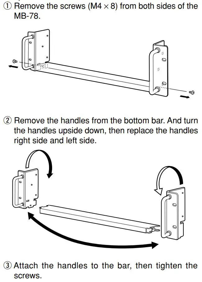 ICOM IC-FR3100 VHF Radio Repeater Instruction Manual - Top side installation