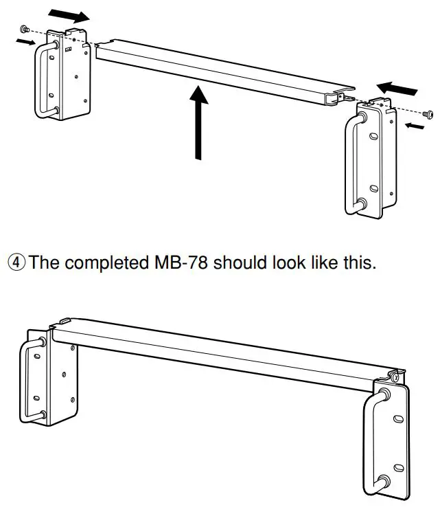 ICOM IC-FR3100 VHF Radio Repeater Instruction Manual - Top side installation