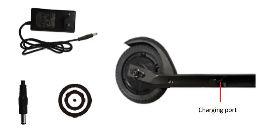 denver SEL-65230 Electric Scooter Instruction Manual - Connect the charger