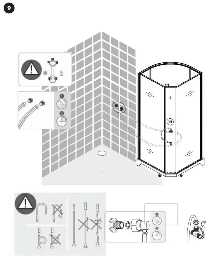 BATH DELUXE ATLANTA 90x90x195cm Installation Guide - How to use