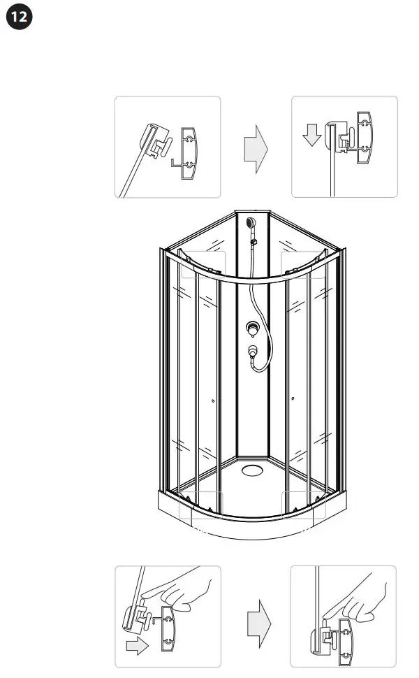 BATH DELUXE ATLANTA 90x90x195cm Installation Guide - How to use