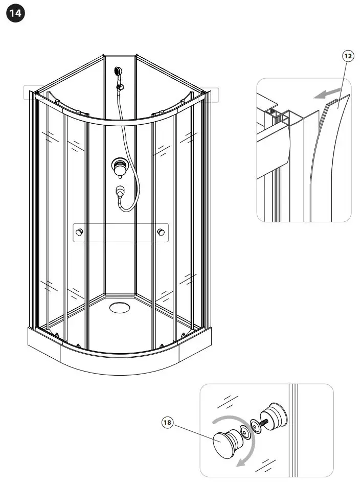 BATH DELUXE ATLANTA 90x90x195cm Installation Guide - How to use