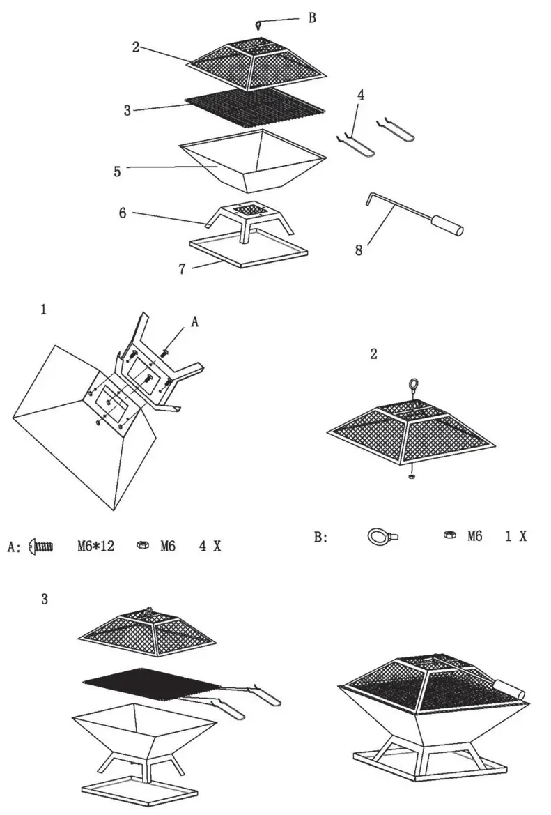 LA PROROMANCE LPR-FP2V1 Fire Pit - fig 1
