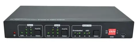VIVOLINK VLHDMIMAT4X2RS 4x2 HDMI 2.0 Presentation Switcher with Matrix Outputs