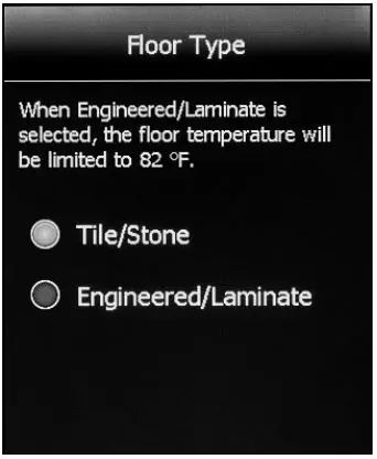 nevent NUHEAT Signature Thermostat User Manual - FLOOR TYPE
