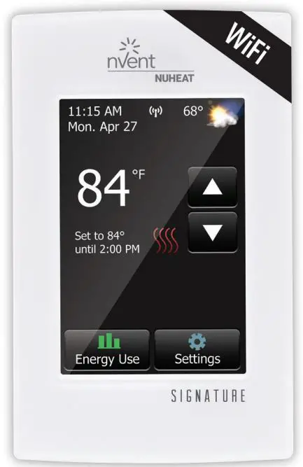 nevent NUHEAT Signature Thermostat User Manual - Main Product