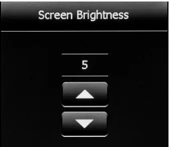 nevent NUHEAT Signature Thermostat User Manual - SCREEN BRIGHTNESS