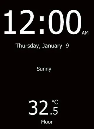 nevent NUHEAT Signature Thermostat User Manual - SCREENSAVER