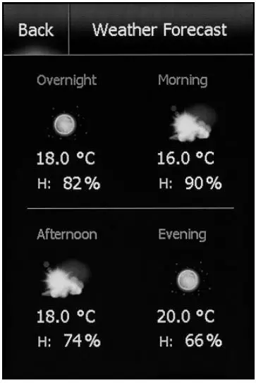 nevent NUHEAT Signature Thermostat User Manual - WEATHER SETTINGS