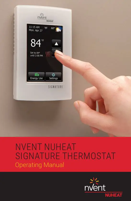 nevent NUHEAT Signature Thermostat User Manual