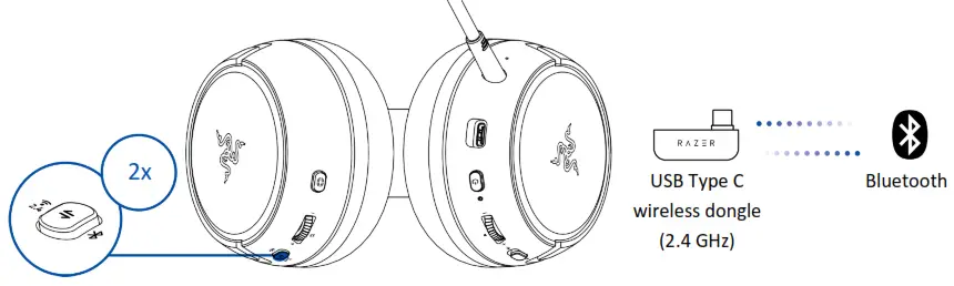 RAZER Kaira Pro HyperSpeed Wireless Multi Platform Gaming Headset - 17