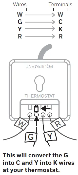 Connect wires to the C-Wire Adapter