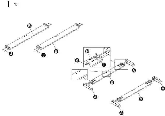 Camaflexi BA00642 3 Platform Bed Frame - assembly 2
