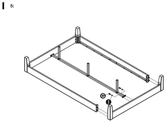 Camaflexi BA00642 3 Platform Bed Frame - assembly 6