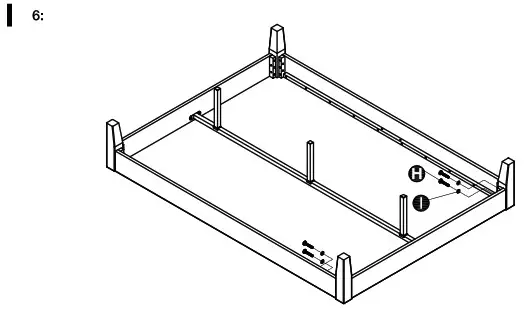Camaflexi BA00642 3 Platform Bed Frame - assembly 7