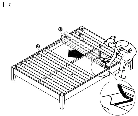 Camaflexi BA00642 3 Platform Bed Frame - assembly 8