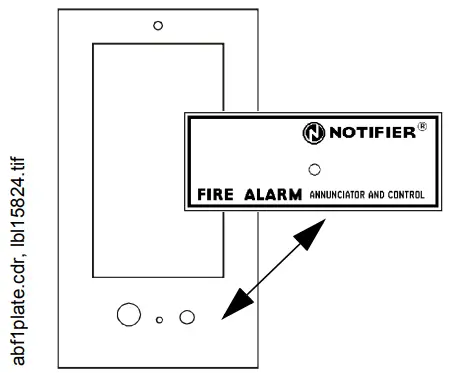 NOTIFIER ACS Series Annunciator Control System - Adhesive Annunciator Label