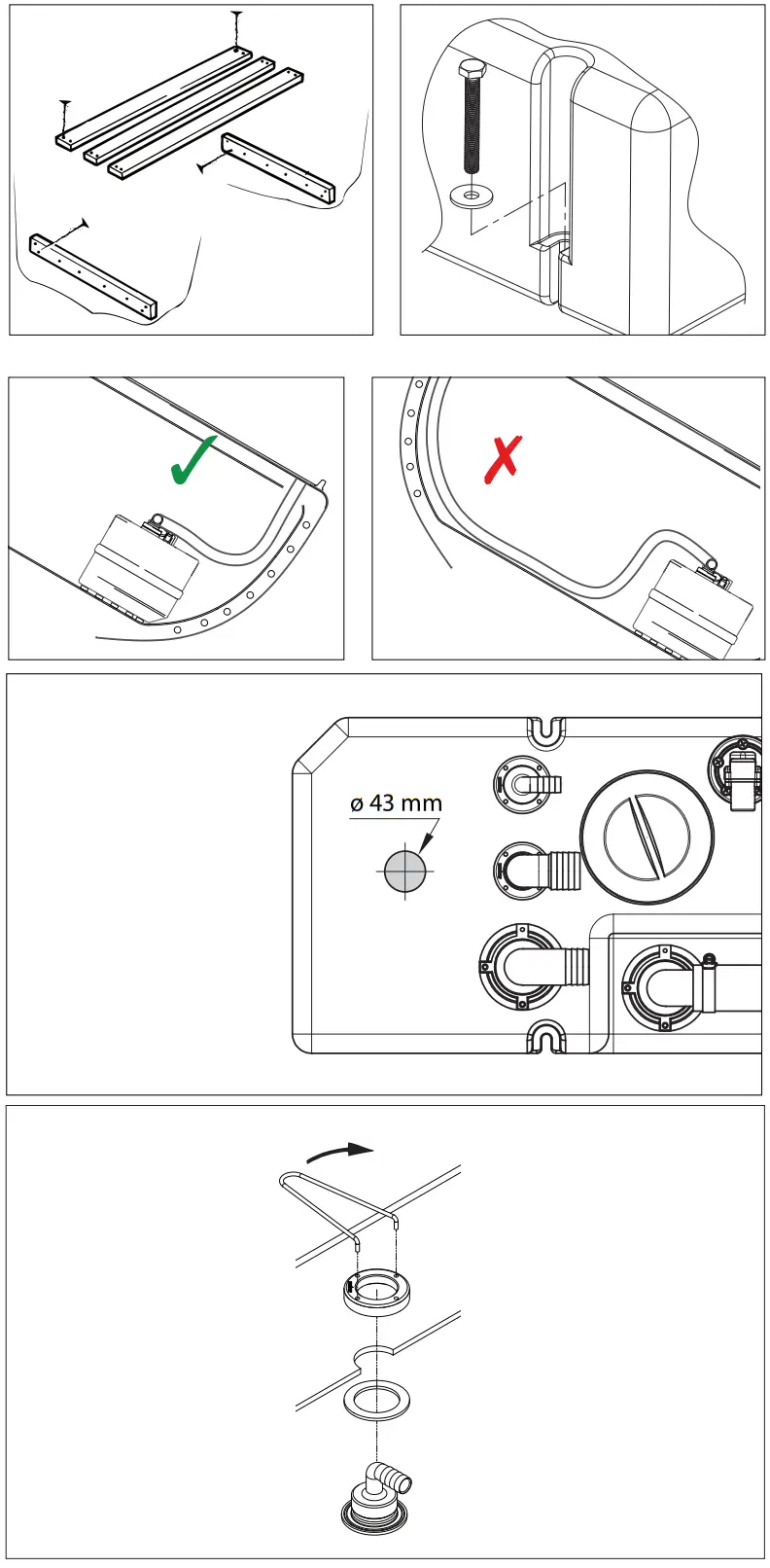 Vetus WWS 12V Waste Water System Type 61 Litres - Figure 1